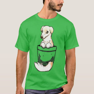 Pocket Cute Borzoi Dog T-shirt