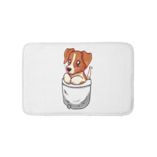 Pocket Cute Jack Russell Terrier Badmat