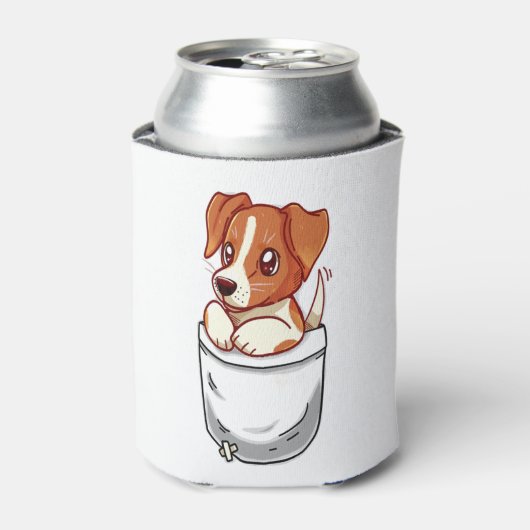 Pocket Cute Jack Russell Terrier Blikjeskoeler (Blikje Voorkant)