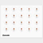 Pocket Cute Jack Russell Terrier Hart Sticker (Vel)