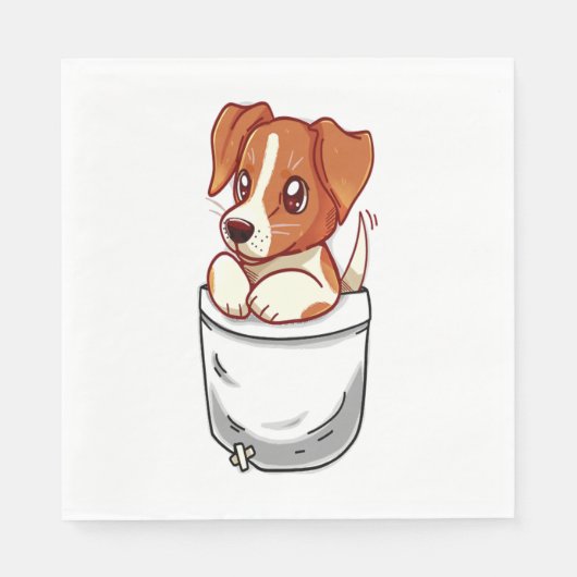 Pocket Cute Jack Russell Terrier Servet (Voorkant)