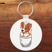 Pocket Cute Jack Russell Terrier Sleutelhanger (Voorkant)