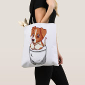 Pocket Cute Jack Russell Terrier Tote Bag (Dichtbij)