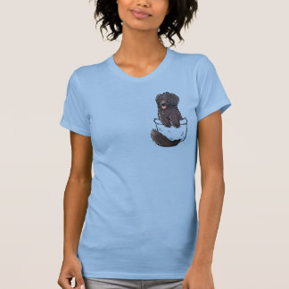 Pocket Cute Newfoundland Puppy Dog T-shirt