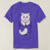 Pocket Cute Persian Cat Kitten T-shirt (Design voorkant)