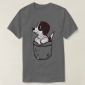 Pocket Cute Pointer Puppy Dog T-shirt (Design voorkant)