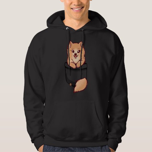 Pocket Cute Pomeranian Hoodie (Voorkant)