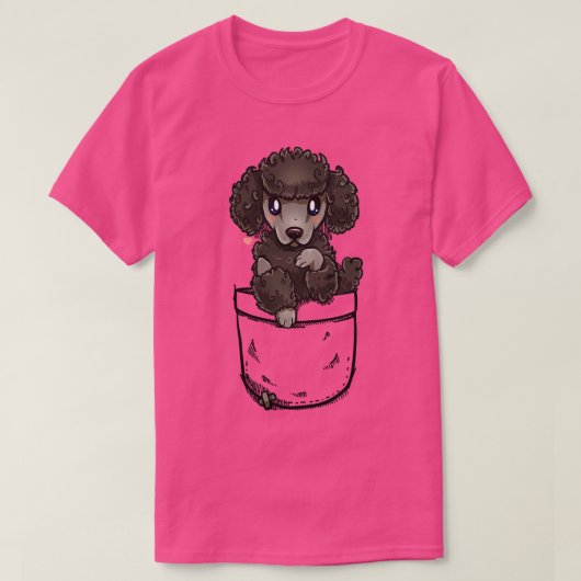 Pocket Cute Puppy Dog T-shirt (Design voorkant)