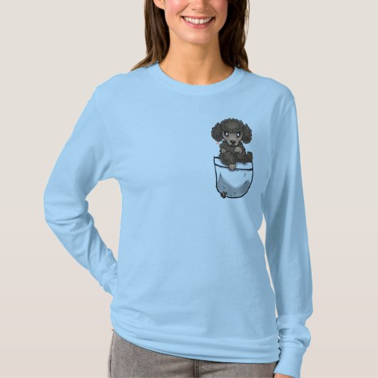 Pocket Cute Puppy Dog T-shirt (Voorkant)