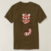 Pocket Cute Red Panda T-shirt (Design voorkant)