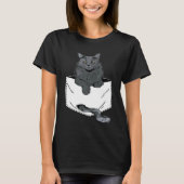 Pocket Cute Siamese Cat Kitten  cat T-shirt (Voorkant)