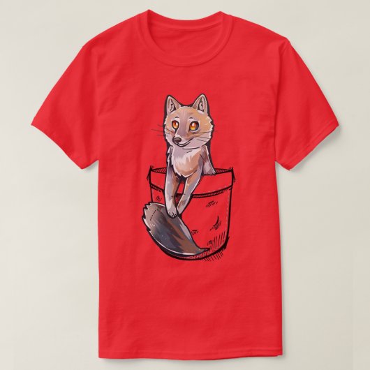 Pocket Cute Swift Fox T-shirt (Design voorkant)