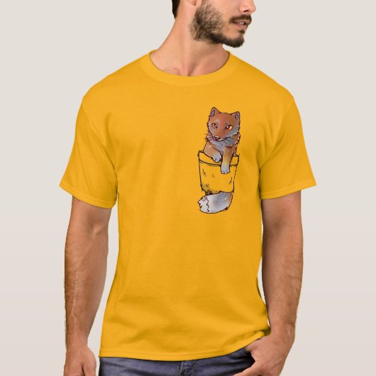 Pocket Cute Tibetaanse Fox T-shirt (Voorkant)