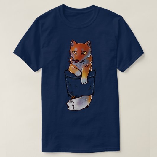 Pocket Cute Tibetan Fox T-shirt (Design voorkant)