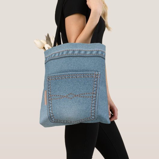 Pocket Denim Blue Jeans Tote Bag (Dichtbij)