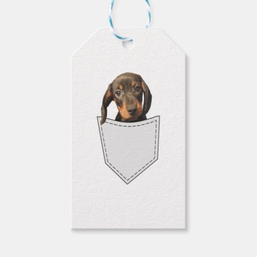 Pocket Dog Dachshund Cadeaulabel (Voorkant)