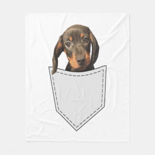 Pocket Dog Dachshund Fleece Deken (Voorkant)