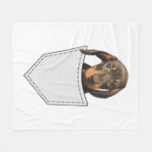 Pocket Dog Dachshund Fleece Deken (Voorkant (Horizontaal))