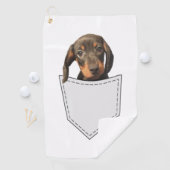 Pocket Dog Dachshund Golfhanddoek (Insitu)