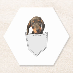 Pocket Dog Dachshund Kartonnen Onderzetters