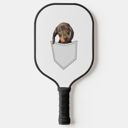 Pocket Dog Dachshund Pickleball Paddle (Voorkant)