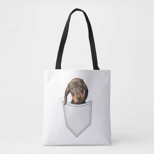 Pocket Dog Dachshund Tote Bag (Voorkant)