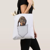 Pocket Dog Dachshund Tote Bag (Dichtbij)