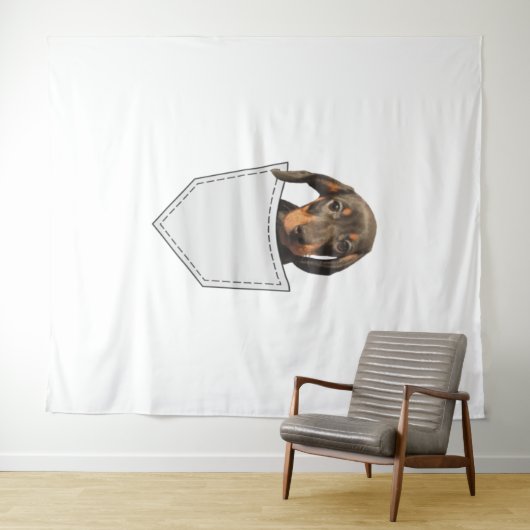 Pocket Dog Dachshund Wandkleed (In Situ (horizontaal))