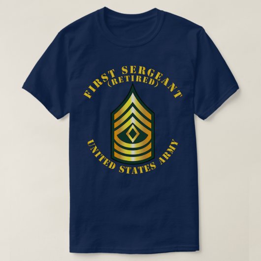 POCKET Eerste Sergeant 1SG Gepensioneerd T-shirt (Design voorkant)