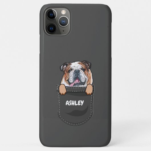 Pocket Engels Bulldog Leuke hond huisdier eigenaar Case-Mate iPhone Case (Achterkant)