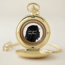 Pocket Gold horloge met foto