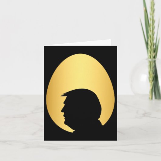 Pocket Golden Egg Hunt Trump 45 47 Silhouette Happ Kaart (Voorkant)
