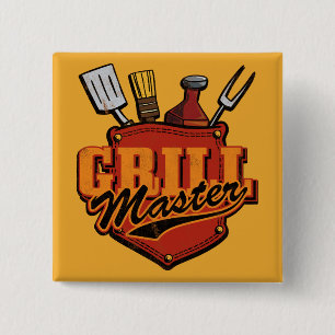 Pocket Grill Master Vierkante Button 5,1 Cm