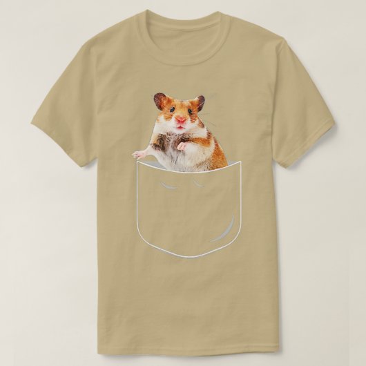 Pocket Hamster, grappige hamster in zakgeld T-shirt (Design voorkant)
