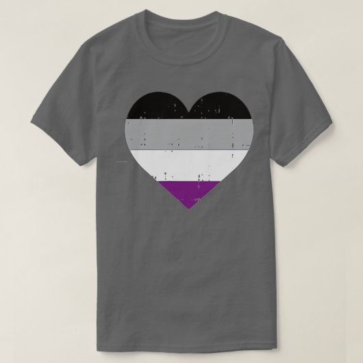 Pocket Heart Funny LGB Aseksuele Flag Pride Suppor T-shirt (Design voorkant)