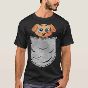 Pocket hond dier in je zak labrador hond t-shirt