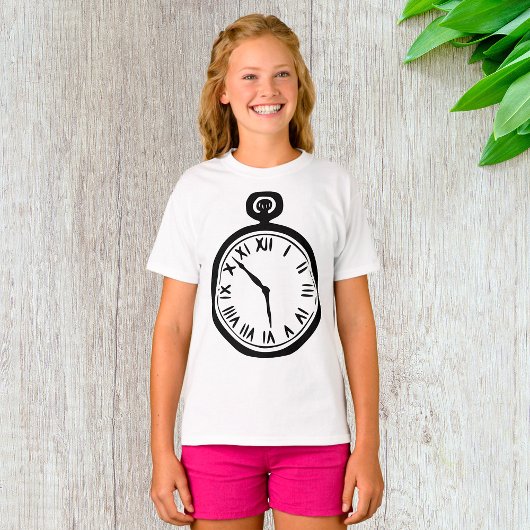 Pocket horloge meisjes T-shirt