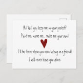 Pocket Hug Note Kaart (Voorkant / Achterkant)