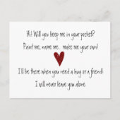 Pocket Hug Note Kaart (Voorkant)