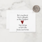 Pocket Hug Note Kaart Notitiekaartje (Voorkant / Achterkant in situ)