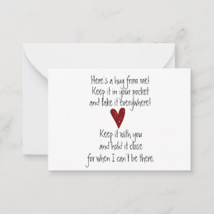 Pocket Hug Note Kaart Notitiekaartje