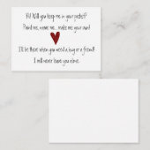 Pocket Hug Notitiekaartje (Voorkant / Achterkant)