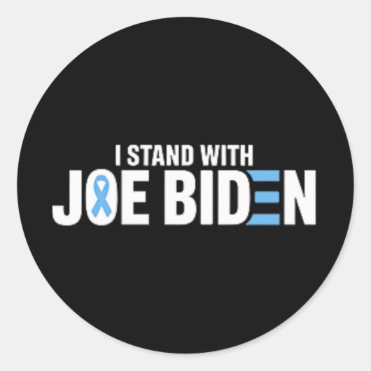 ( Pocket ) Ik sta achter Joe Biden Ronde Sticker (Voorkant)