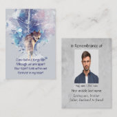 Pocket Keepomwille Memorial Herdenking Wolf Visitekaartje (Voorkant / Achterkant)