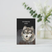 Pocket Keepomwille Memorial Herdenking Wolf Visitekaartje (Staand voorkant)