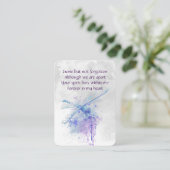 Pocket Keepsake Memorial Herdenking Dragonfly kuns Visitekaartje (Staand voorkant)