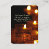 Pocket Keepsake Memorial kaarslicht Visitekaartje (Voorkant)