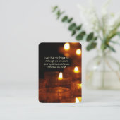 Pocket Keepsake Memorial kaarslicht Visitekaartje (Staand voorkant)