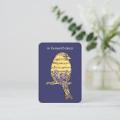 Pocket Keepsake Memorial Onthoud Muziek Song Bird Visitekaartje (Staand voorkant)