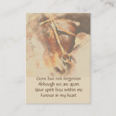 Pocket Keepsake Memorial voor paardenfans Visitekaartje (Voorkant)